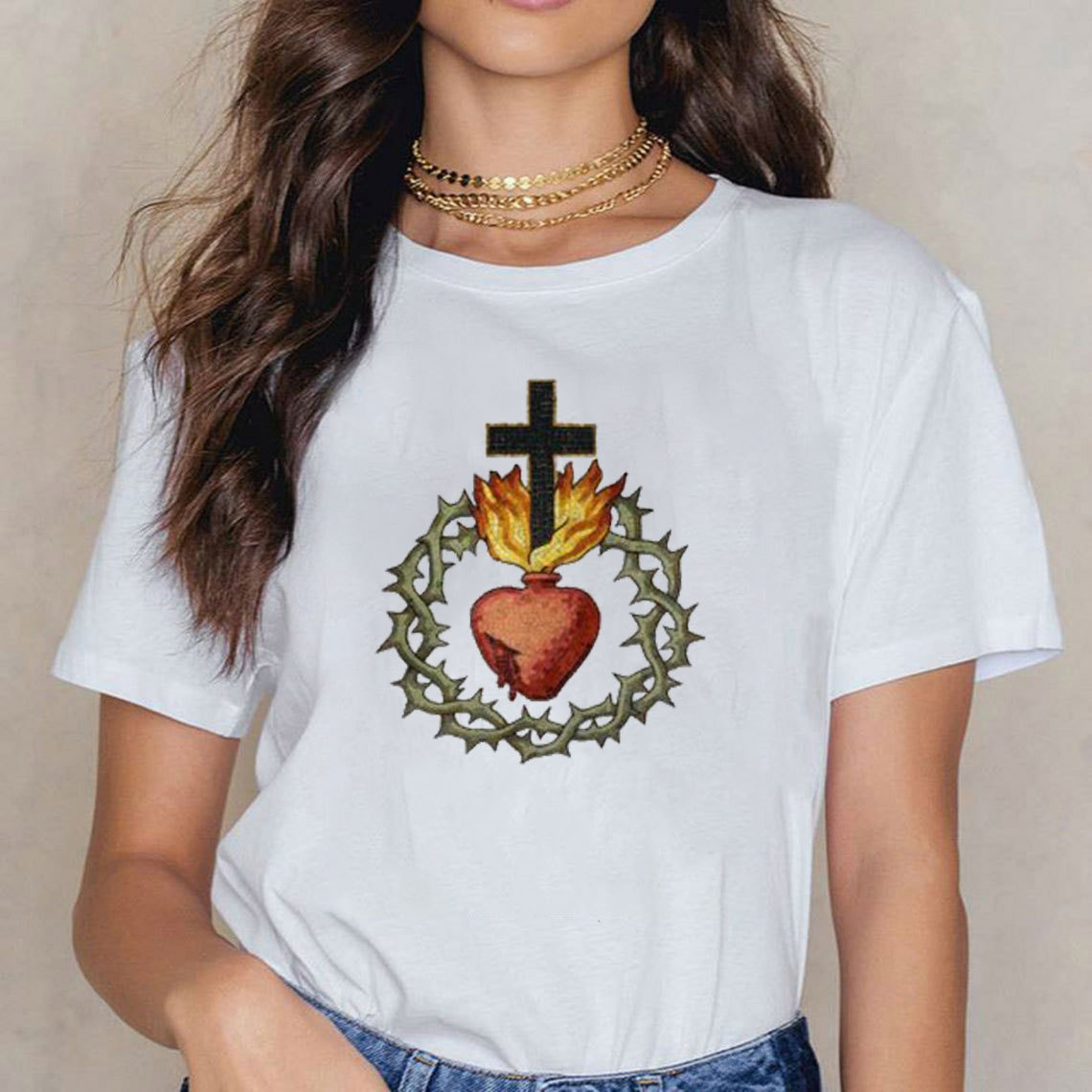 Jesus And Heart Christian T-Shirt