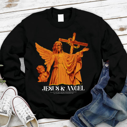 Jesus & Angel Christian Sweatshirt
