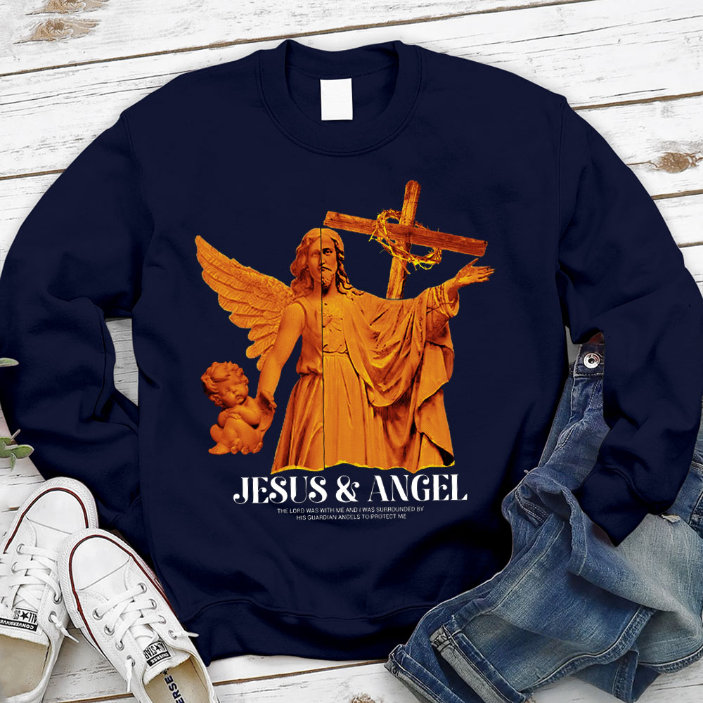 Jesus & Angel Christian Sweatshirt