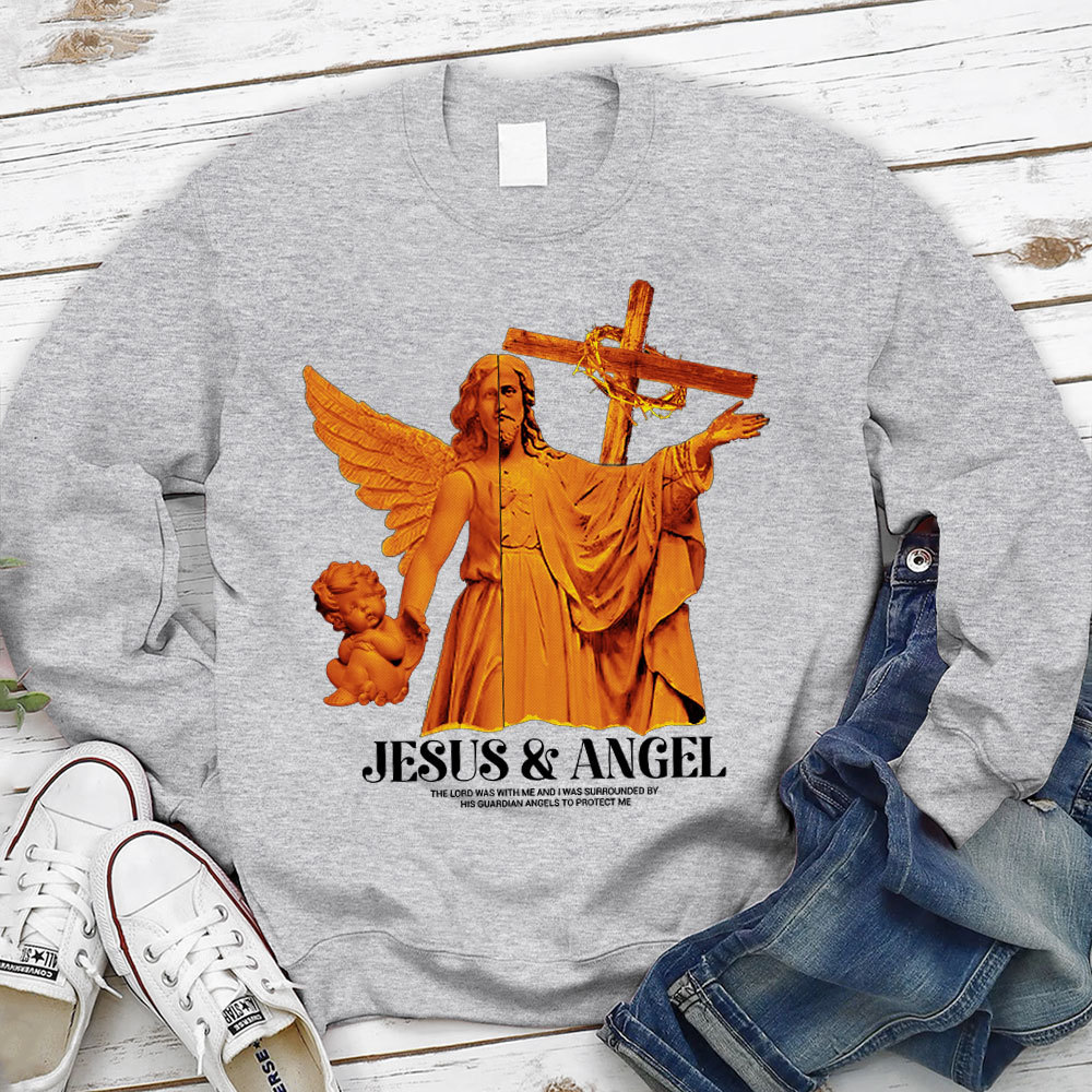 Jesus & Angel Christian Sweatshirt