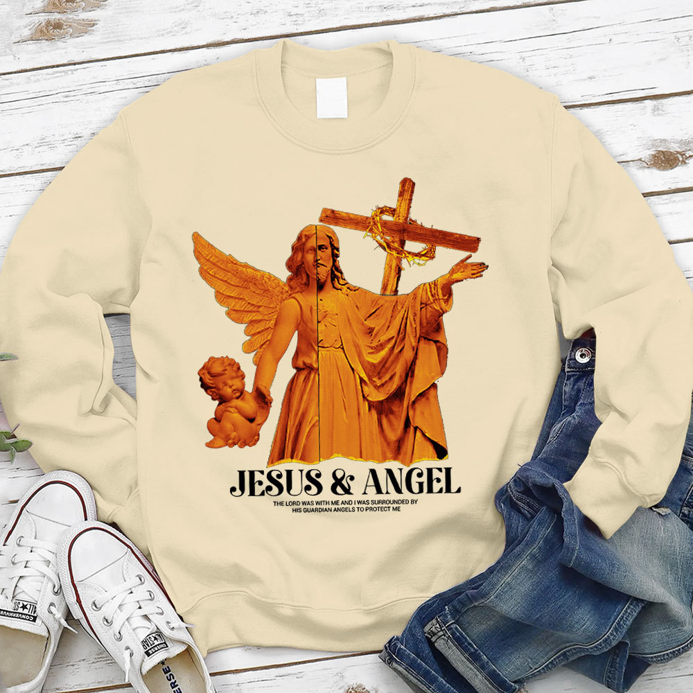 Jesus & Angel Christian Sweatshirt