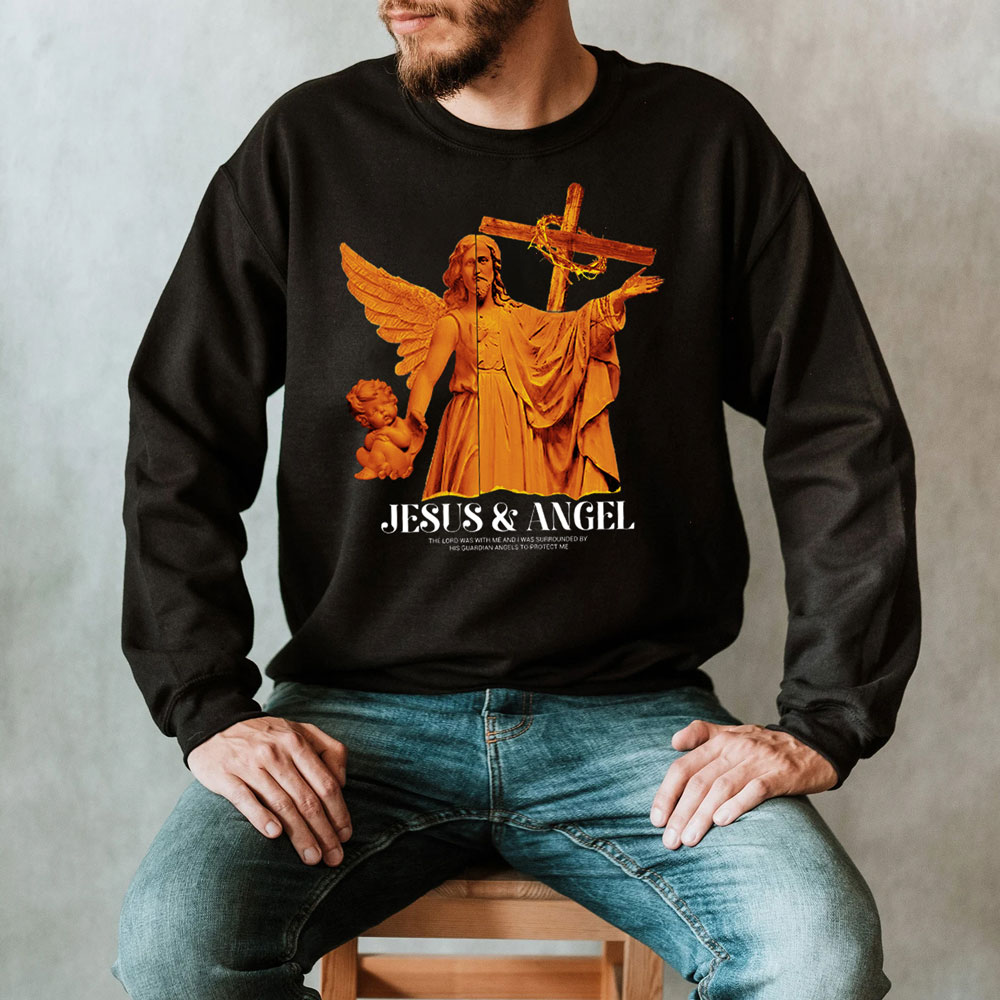 Jesus & Angel Christian Sweatshirt
