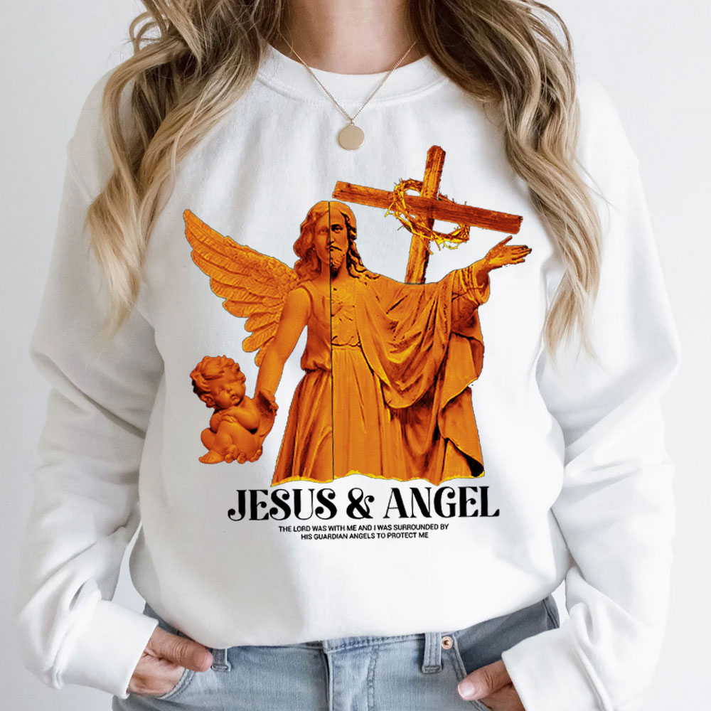 Jesus & Angel Christian Sweatshirt