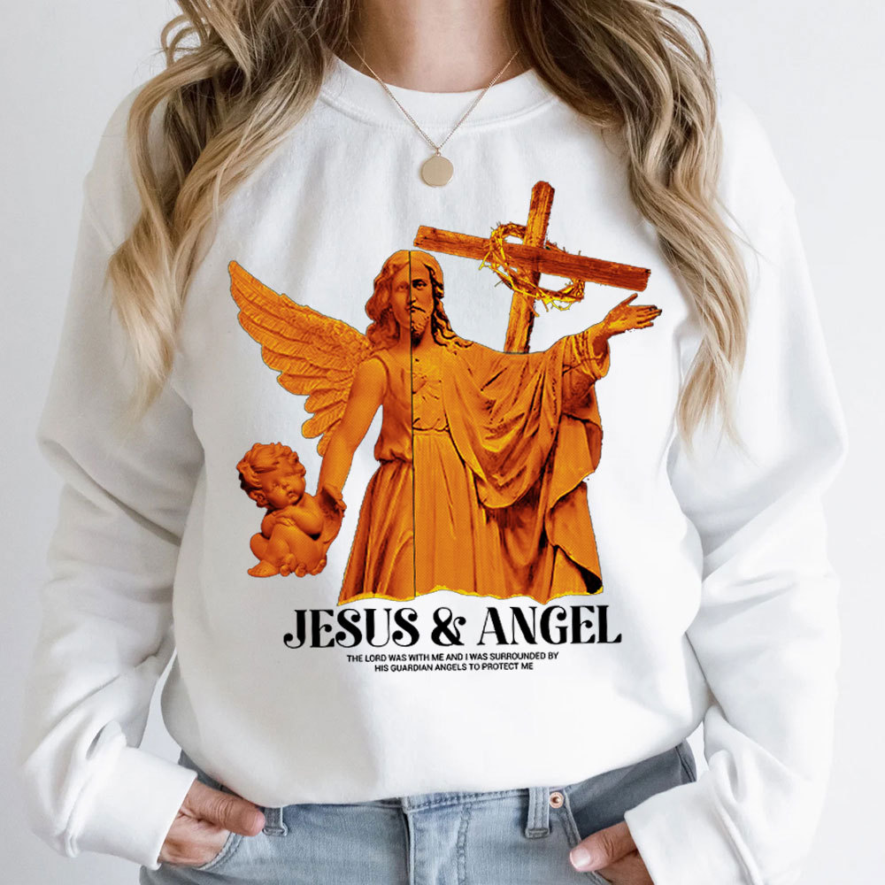 Jesus & Angel Christian Sweatshirt