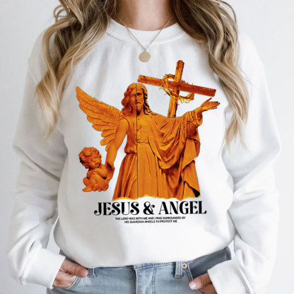Jesus & Angel Christian Sweatshirt
