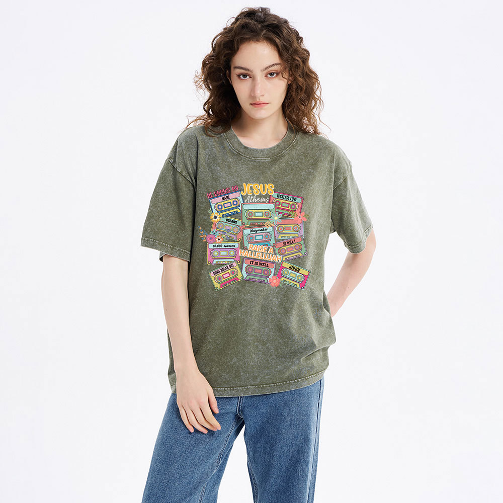 Jesus Athems Christian Washed T-Shirt