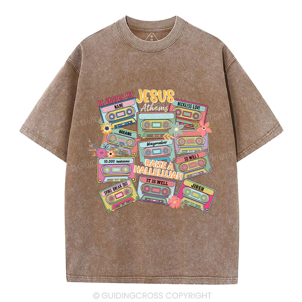 Jesus Athems Christian Washed T-Shirt