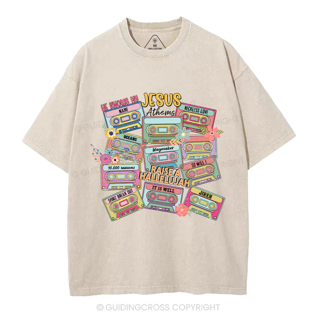 Jesus Athems Christian Washed T-Shirt