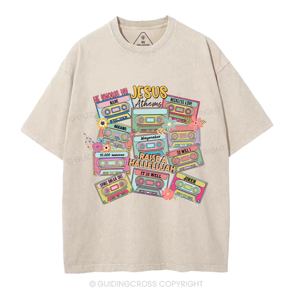 Jesus Athems Christian Washed T-Shirt