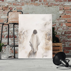 Image of Jesus Boho Christian Canvas Wall Art