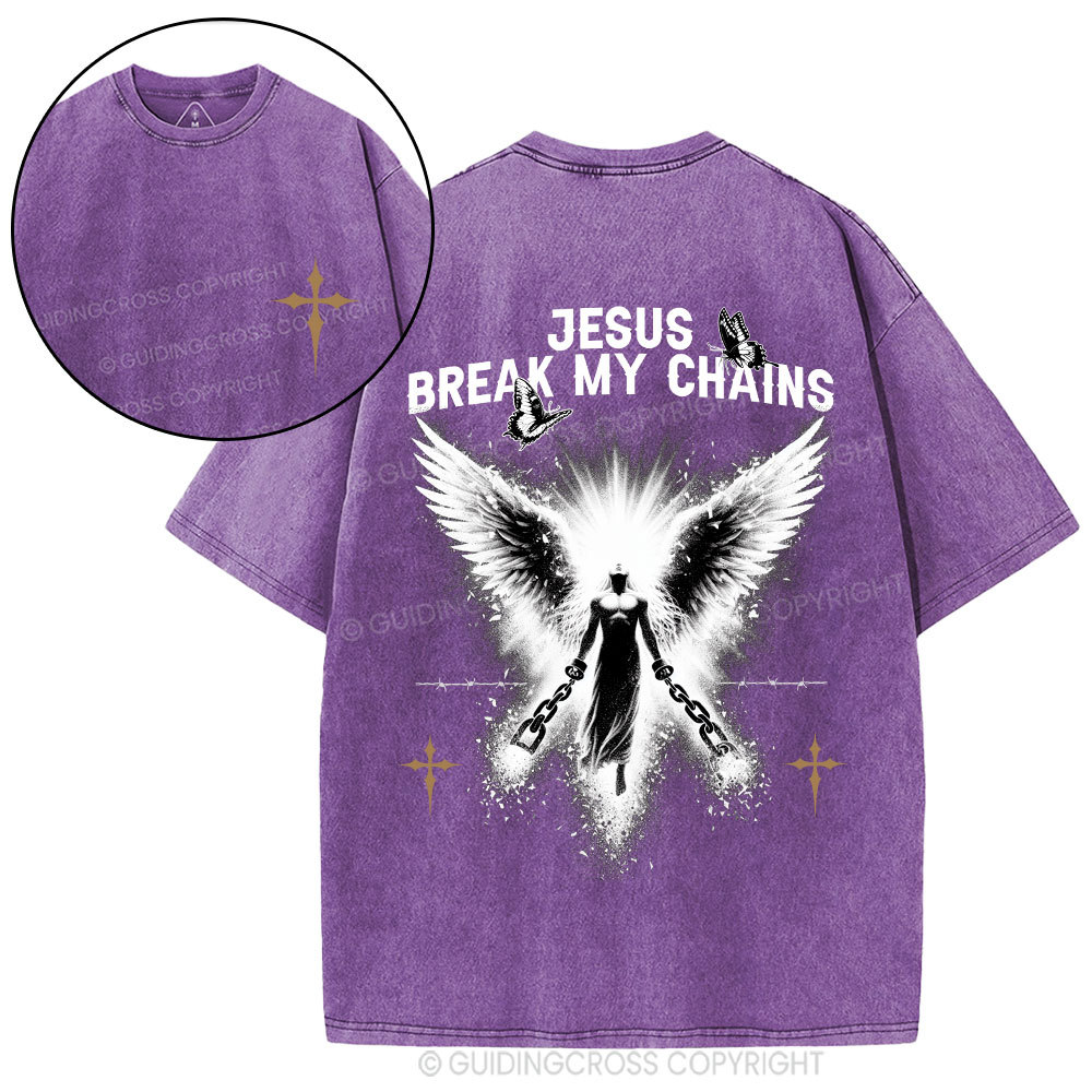 Jesus Break My Chains Christian Washed T-Shirt