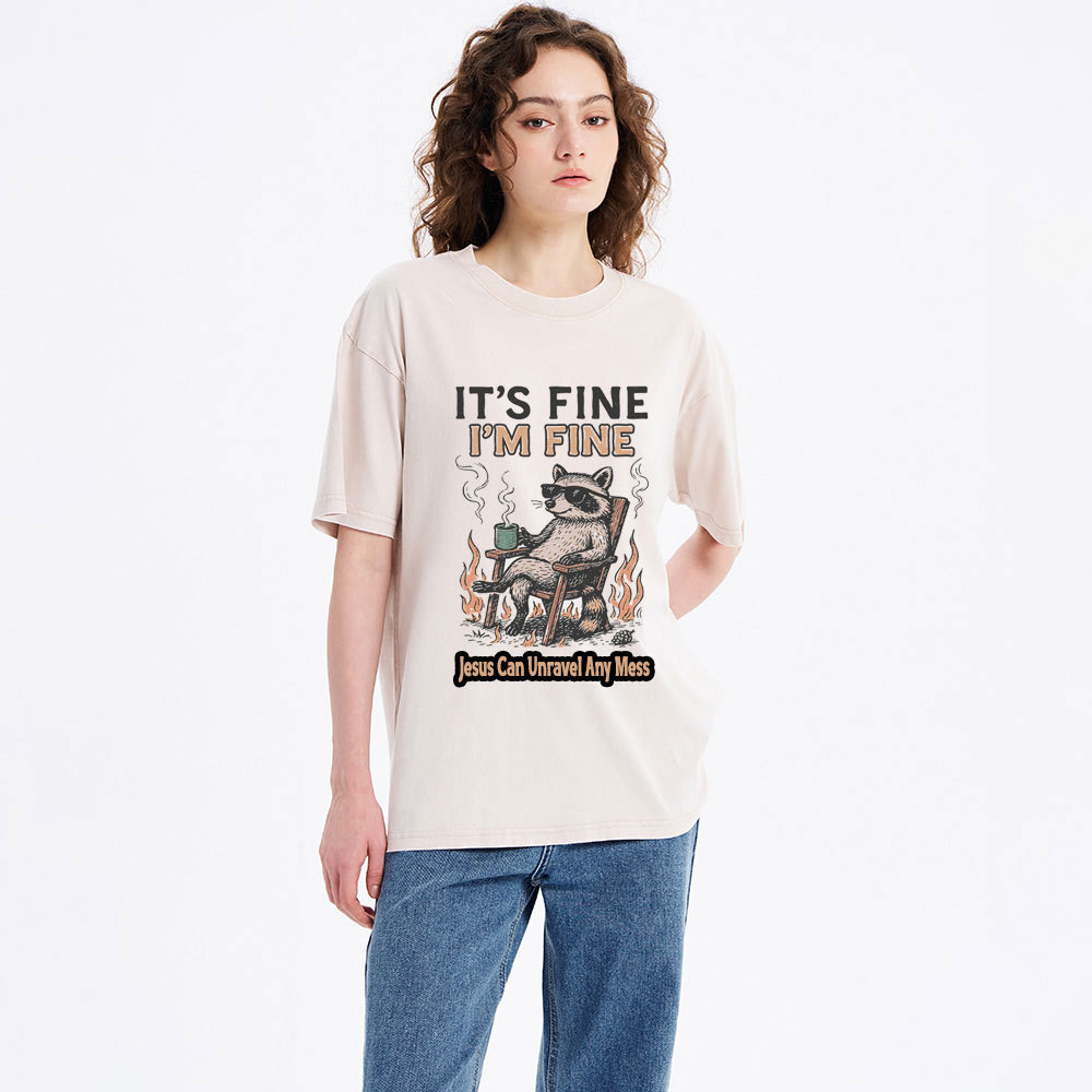 Jesus Can Unravel Any Mess Christian Washed T-Shirt