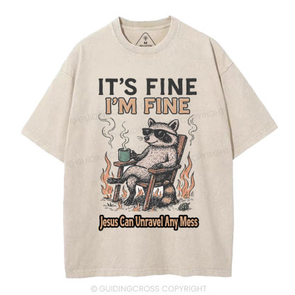 Jesus Can Unravel Any Mess Christian Washed T-Shirt