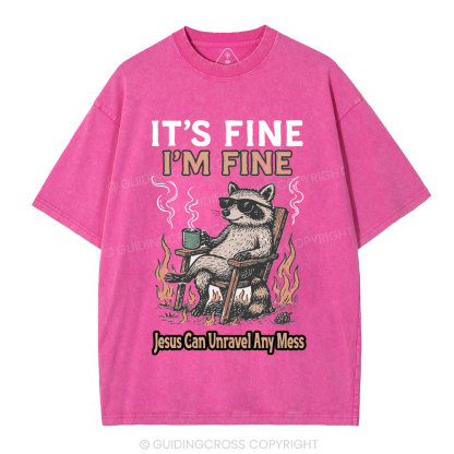 Jesus Can Unravel Any Mess Christian Washed T-Shirt