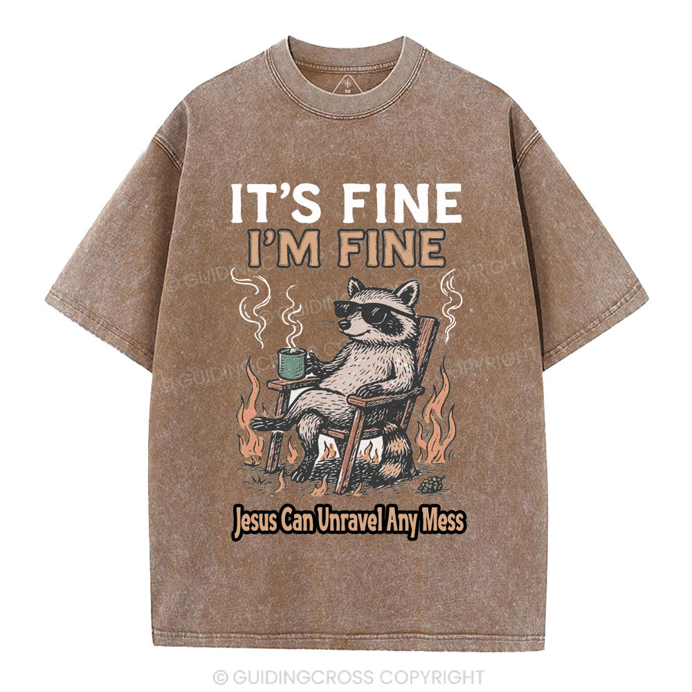 Jesus Can Unravel Any Mess Christian Washed T-Shirt
