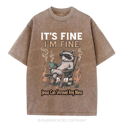 Jesus Can Unravel Any Mess Christian Washed T-Shirt