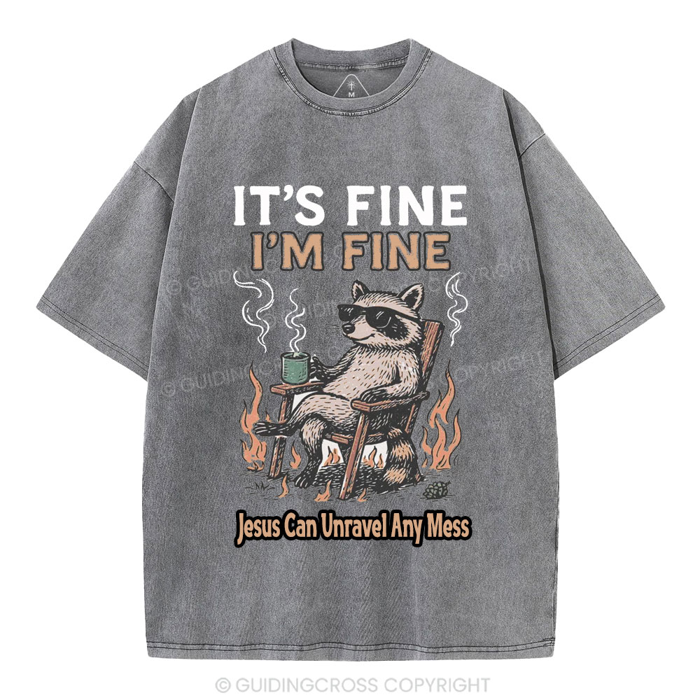 Jesus Can Unravel Any Mess Christian Washed T-Shirt