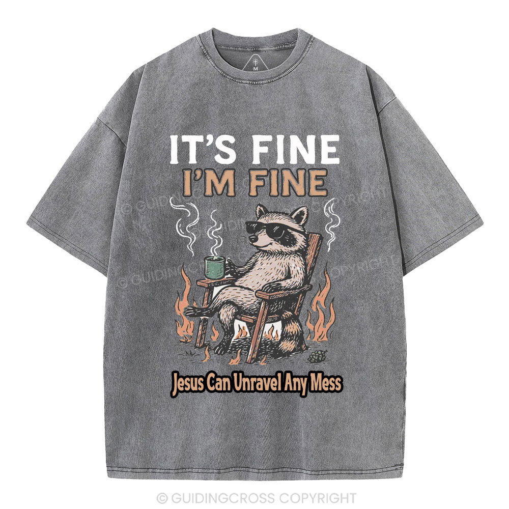 Jesus Can Unravel Any Mess Christian Washed T-Shirt