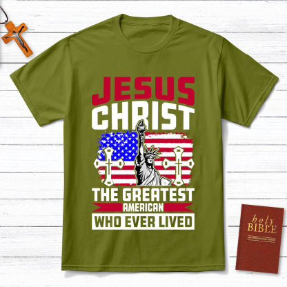 Jesus Christ American Flag T-Shirt