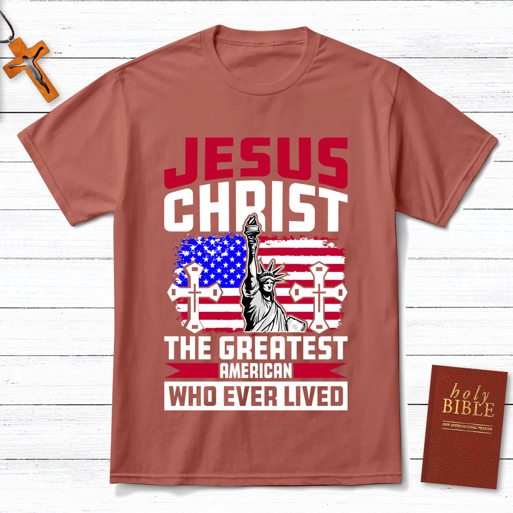 Jesus Christ American Flag T-Shirt