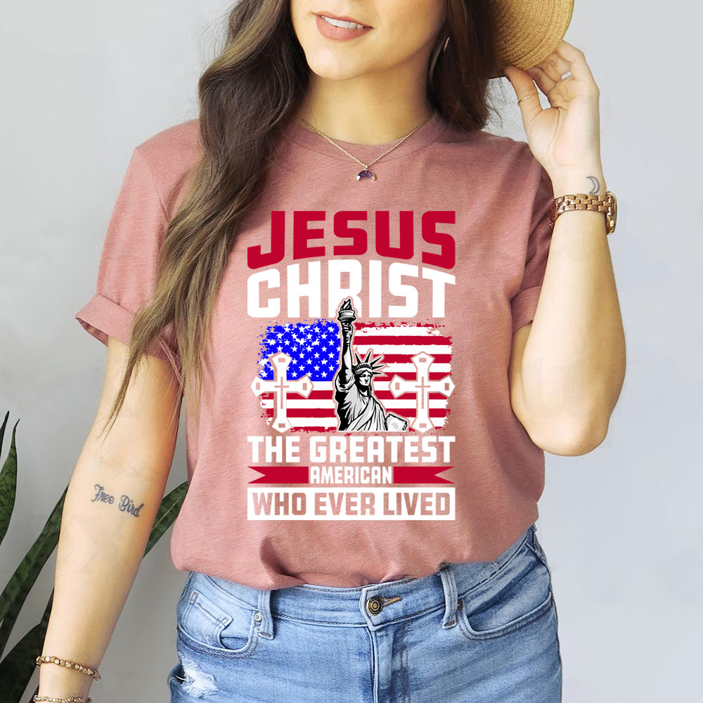 Jesus Christ American Flag T-Shirt