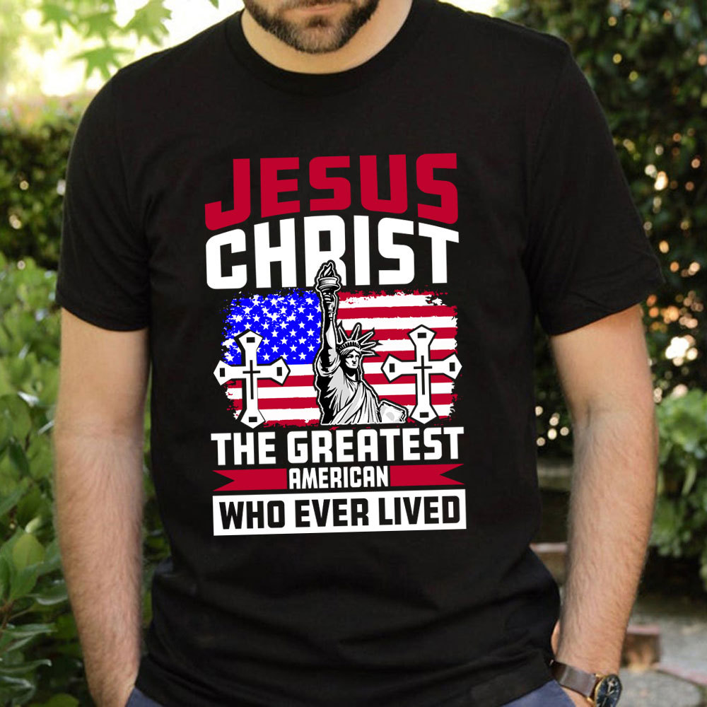 Jesus Christ American Flag T-Shirt