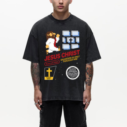 Jesus Christ  Chirstian Washed T-Shirt