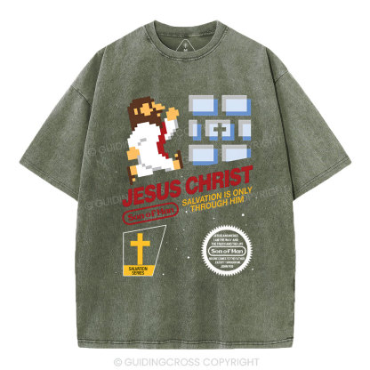 Jesus Christ  Chirstian Washed T-Shirt