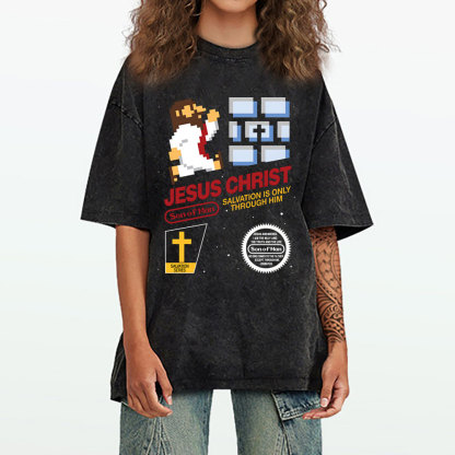 Jesus Christ  Chirstian Washed T-Shirt