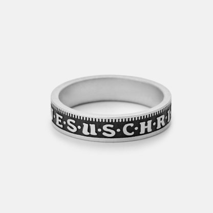 Jesus Christ Christian 925 Sterling Silver Ring
