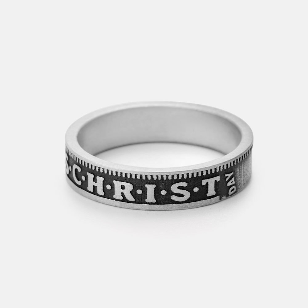 Jesus Christ Christian 925 Sterling Silver Ring