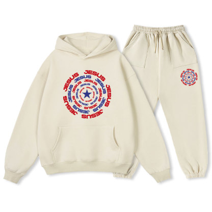 Jesus Christ Christian Fleece Hoodie Set