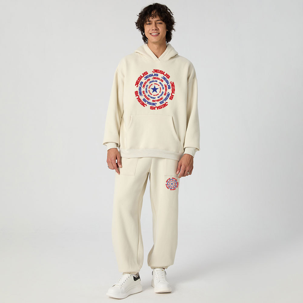 Jesus Christ Christian Fleece Hoodie Set