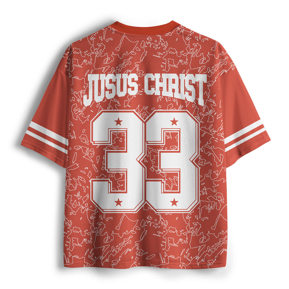 Jesus Christ Christian Red Mesh Jersey