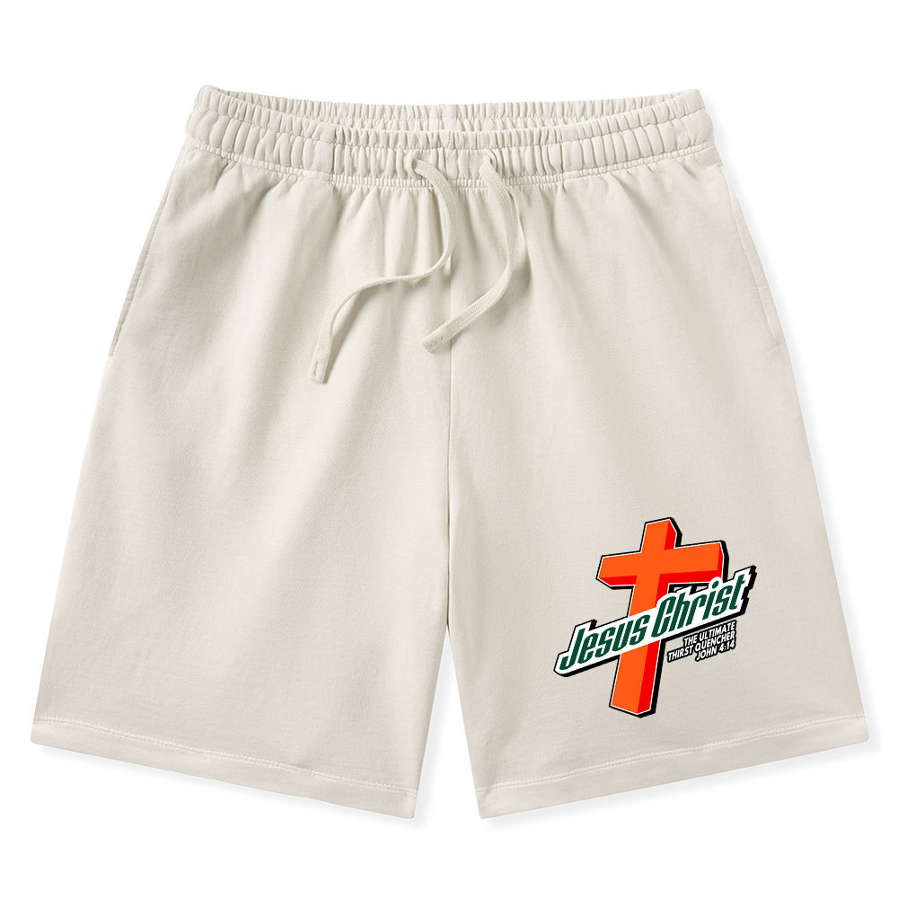 Jesus Christ Christian Washed Shorts