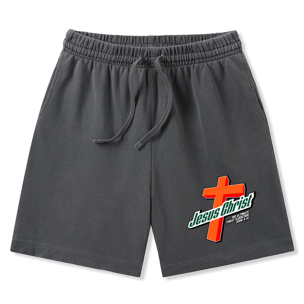 Jesus Christ Christian Washed Shorts