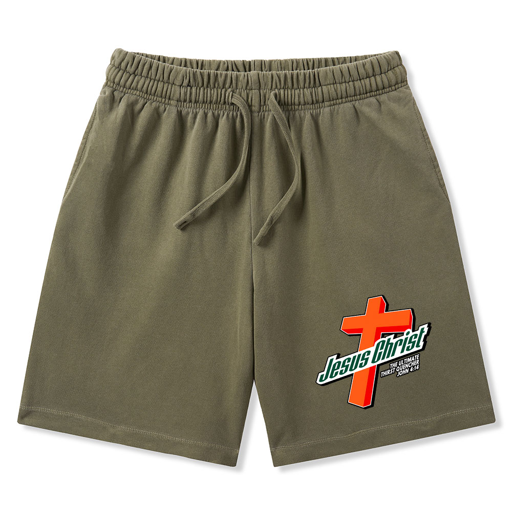 Jesus Christ Christian Washed Shorts