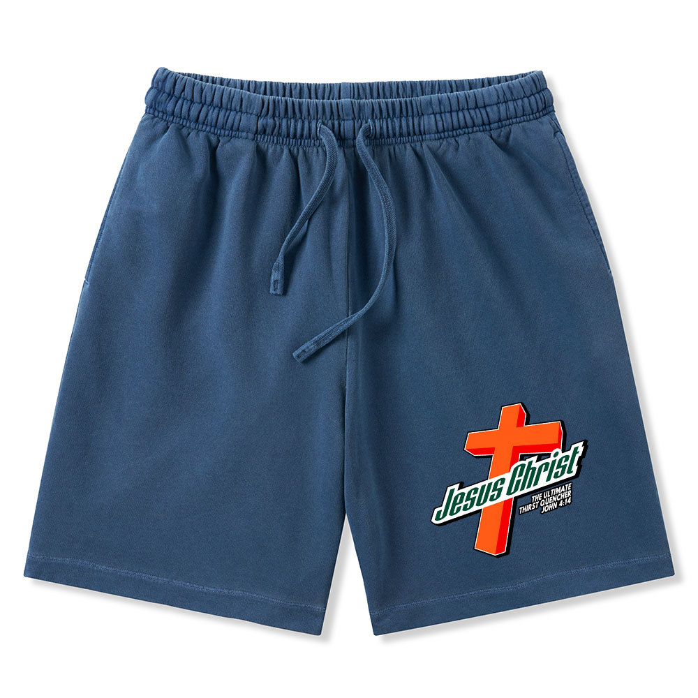 Jesus Christ Christian Washed Shorts
