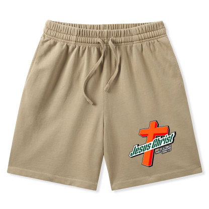 Jesus Christ Christian Washed Shorts