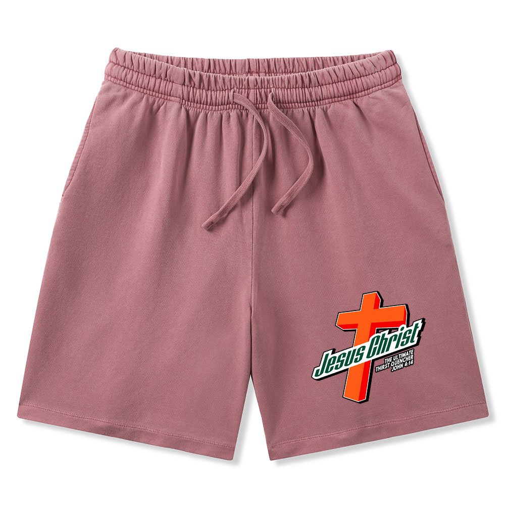 Jesus Christ Christian Washed Shorts