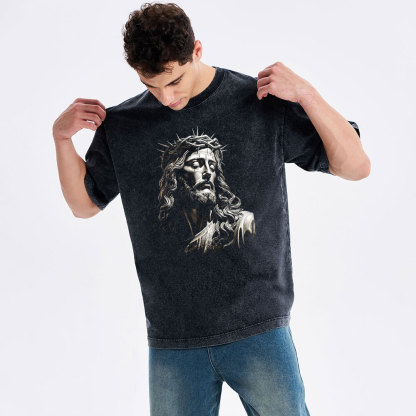 Jesus Christ Christian Washed T-Shirt