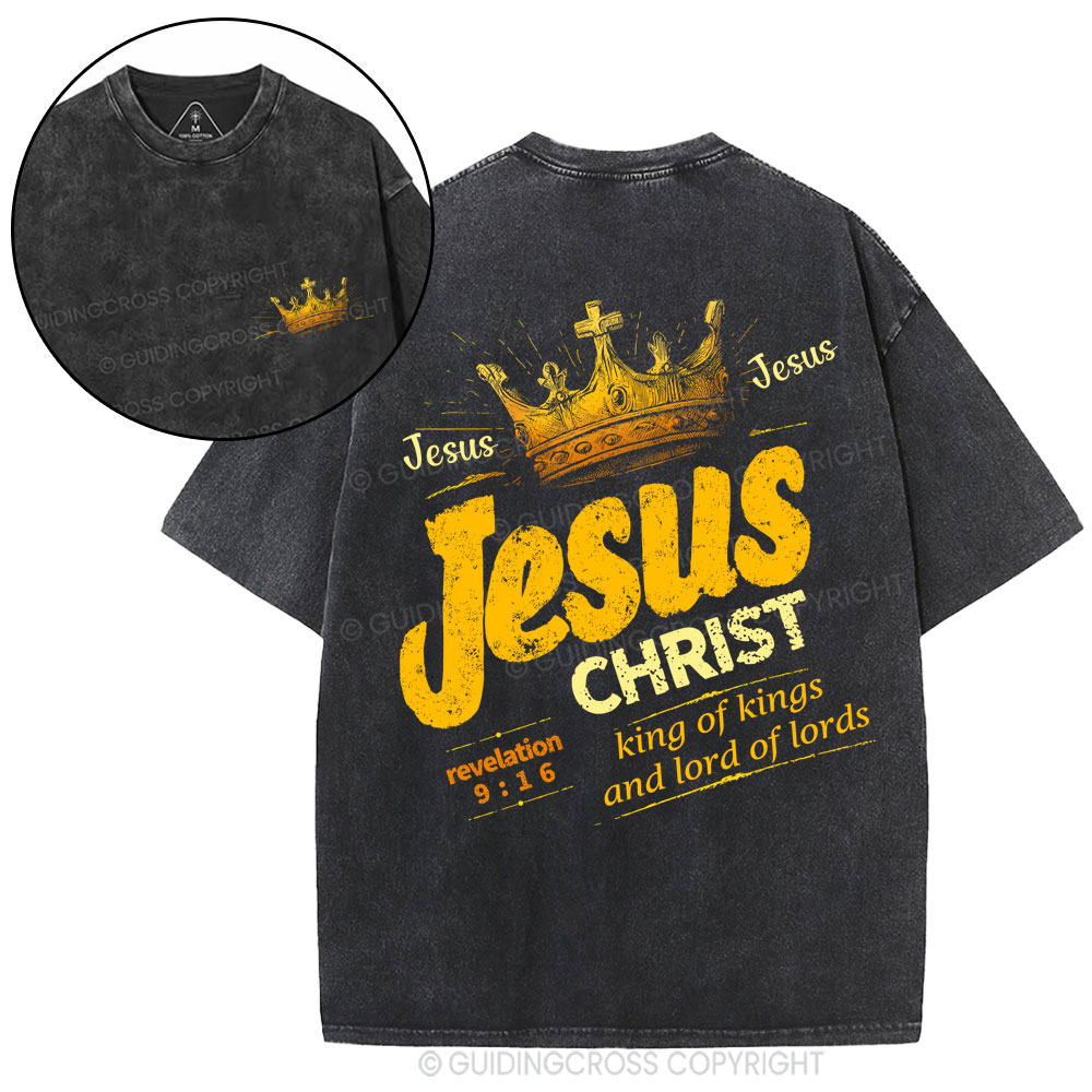Jesus Christ Christian Washed T-Shirt