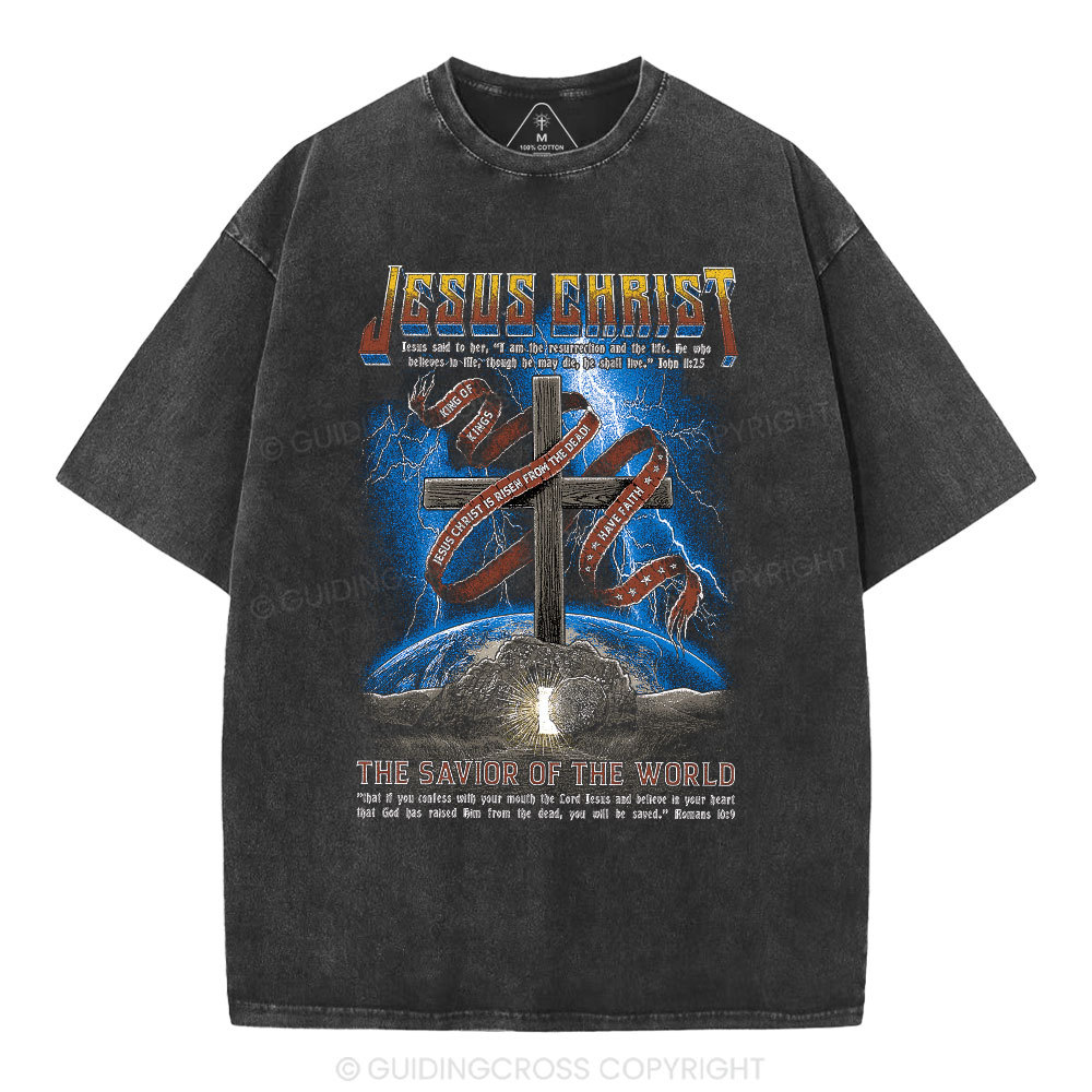 Jesus Christ Christian Washed T-Shirt