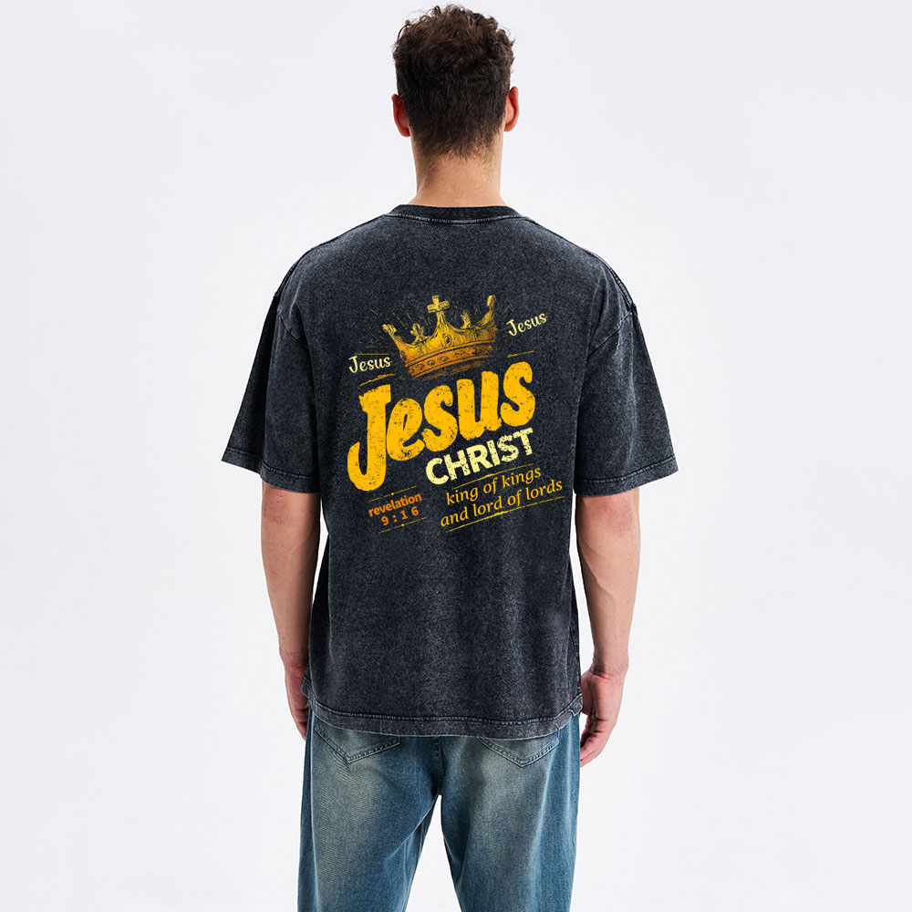 Jesus Christ Christian Washed T-Shirt