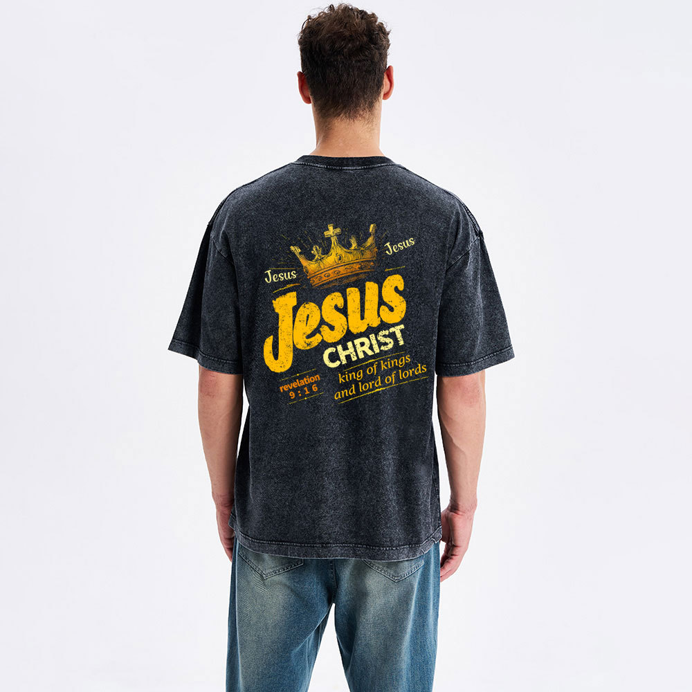 Jesus Christ Christian Washed T-Shirt