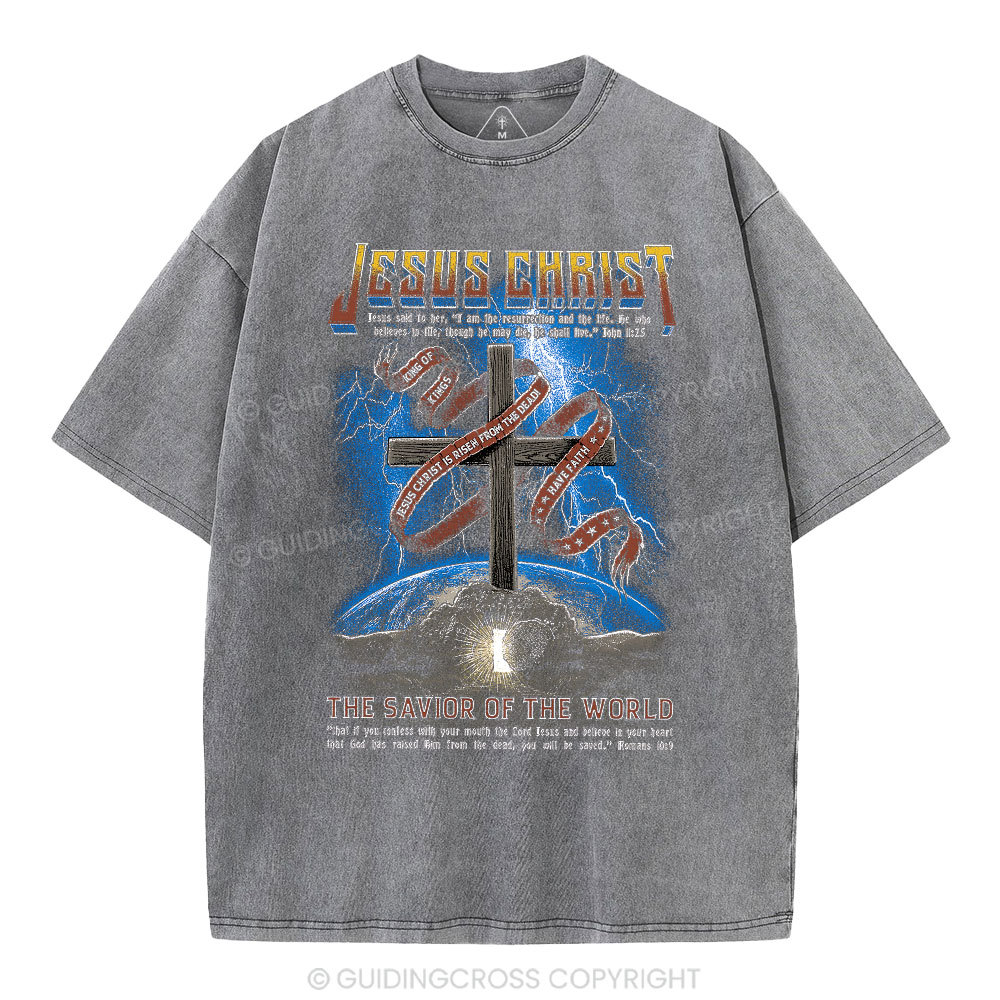 Jesus Christ Christian Washed T-Shirt