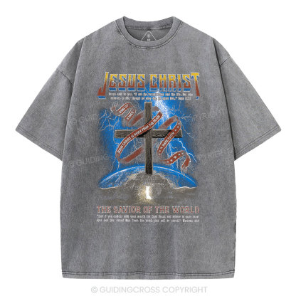 Jesus Christ Christian Washed T-Shirt