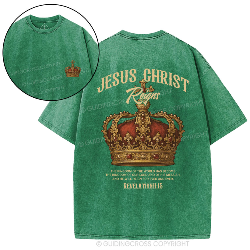Jesus Christ Christian Washed T-Shirt