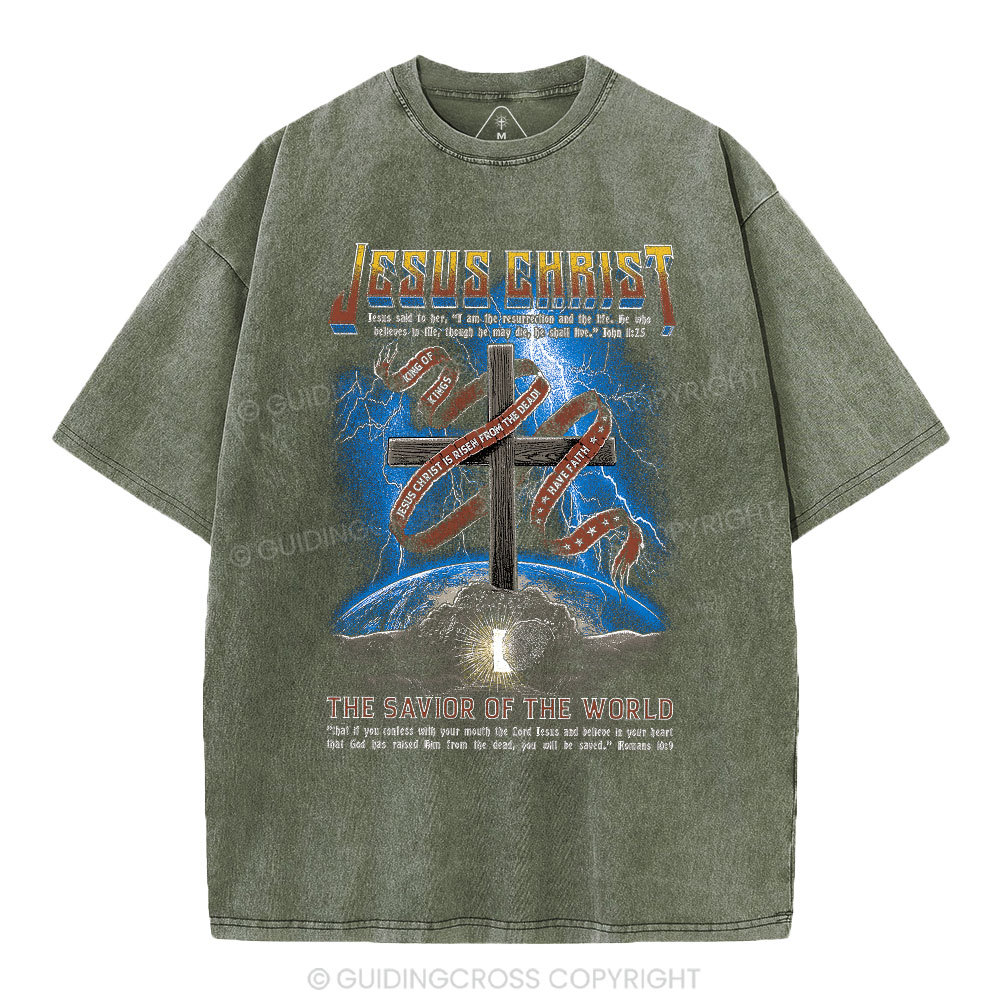 Jesus Christ Christian Washed T-Shirt