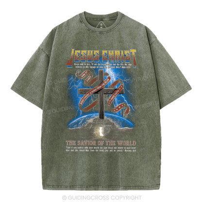 Jesus Christ Christian Washed T-Shirt
